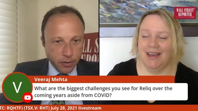 NEXT SUPER STOCK: Reliq Health Tech (OTC: RQHTF) (TSX.V: RHT) “Clear Path to +$100 Million Revenues” 7/28/21 livestream